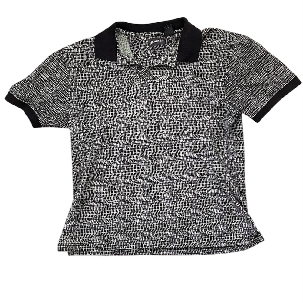 Unisex Black and White Polo Shirt